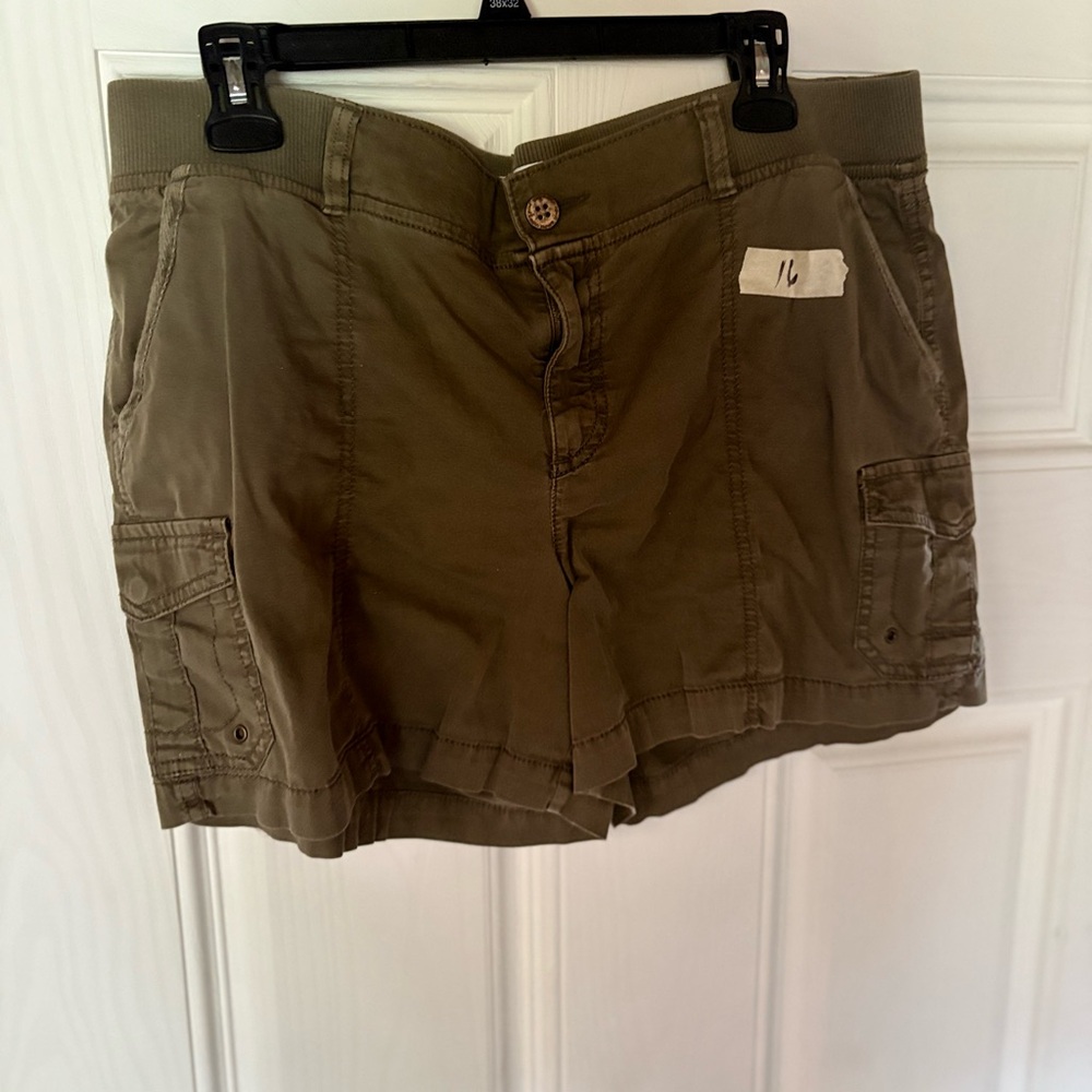 Olive Green Women's Cargo Shorts